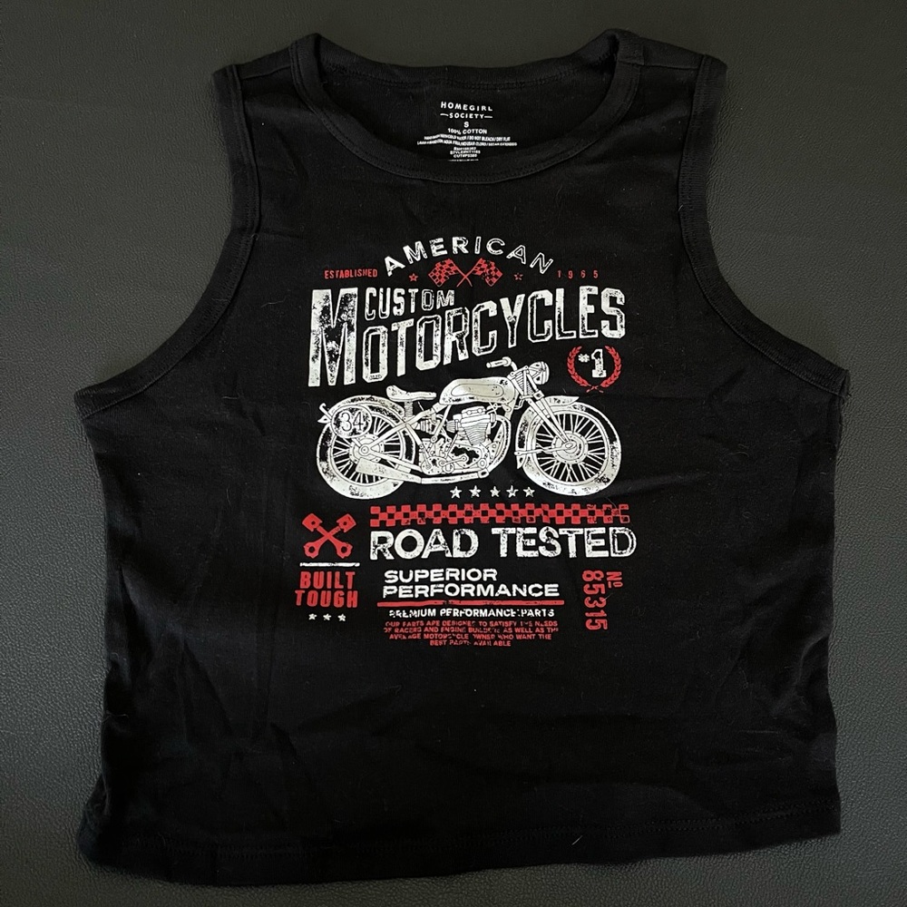 American custom motorcycle tank top